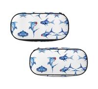EZDLOWVBA Sea Animals Stingrays Print Pencil Cases Boys Girls Lovely Pencilcase with Zip Organizer for Students Pencil Case for Daughter Son Desk Pencil Pouch
