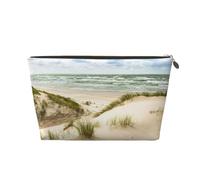 EZDLOWVBA Seaside Grand Tidal Print Makeup Bag Cosmetic Bag for Purse Travel Make Up Organizer for Handbag,Waterproof Beauty Pouch for Women and Girls