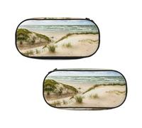 EZDLOWVBA Seaside Grand Tidal Print Pencil Cases Boys Girls Lovely Pencilcase with Zip Organizer for Students Pencil Case for Daughter Son Desk Pencil Pouch