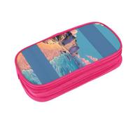 EZDLOWVBA Seaside Scenery Print Pencil Cases Boys Girls Lovely Pencilcase with Zip Organizer for Students Pencil Case for Daughter Son Desk Pencil Pouch