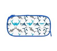 EZDLOWVBA Sharks Print Pencil Cases Boys Girls Lovely Pencilcase with Zip Organizer for Students Pencil Case for Daughter Son Desk Pencil Pouch