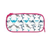 EZDLOWVBA Sharks Print Pencil Cases Boys Girls Lovely Pencilcase with Zip Organizer for Students Pencil Case for Daughter Son Desk Pencil Pouch