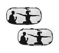 EZDLOWVBA Silhouettes of Martial Arts Print Pencil Cases Boys Girls Lovely Pencilcase with Zip Organizer for Students Pencil Case for Daughter Son Desk Pencil Pouch