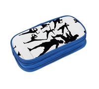 EZDLOWVBA Silhouettes of Martial Arts Print Pencil Cases Boys Girls Lovely Pencilcase with Zip Organizer for Students Pencil Case for Daughter Son Desk Pencil Pouch
