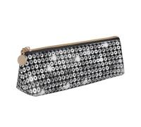 EZDLOWVBA Silver Sequin Sparkle Pattern Print Cute Pencil Case for Girls Boys,Leather Stationery Organizer Box School Office Supplies Case
