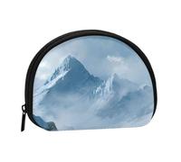EZDLOWVBA Snow Mountain Print Printed Mini Coin Purse with Zipper â€“ Small Wallet for Women & Men, Compact Travel Money Organizer