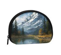 EZDLOWVBA Snow Mountain Print Printed Mini Coin Purse with Zipper â€“ Small Wallet for Women & Men, Compact Travel Money Organizer