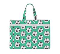 EZDLOWVBA Soccer Print Canvas Tote File Bag Suitable for Studying, Traveling, Traveling, Commuting, Etc.