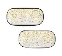 EZDLOWVBA Sparsed Dreamy Stars and Spots Print Pencil Cases Boys Girls Lovely Pencilcase with Zip Organizer for Students Pencil Case for Daughter Son Desk Pencil Pouch