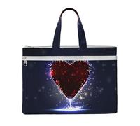 EZDLOWVBA Splendid Star Print Canvas Tote File Bag Suitable For Studying, Traveling, Traveling, Commuting, Etc.