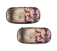 EZDLOWVBA Spring Blossom On Wood Romantic Natural Print Pencil Cases Boys Girls Lovely Pencilcase with Zip Organizer for Students Pencil Case for Daughter Son Desk Pencil Pouch