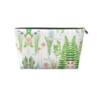 EZDLOWVBA Springtime Herb Garden Print Makeup Bag Cosmetic Bag for Purse Travel Make Up Organizer for Handbag,Waterproof Beauty Pouch for Women and Girls