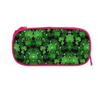EZDLOWVBA St Patricks Day Leaves Print Pencil Cases Boys Girls Lovely Pencilcase with Zip Organizer for Students Pencil Case for Daughter Son Desk Pencil Pouch