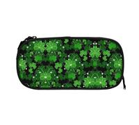 EZDLOWVBA St Patricks Day Leaves Print Pencil Cases Boys Girls Lovely Pencilcase with Zip Organizer for Students Pencil Case for Daughter Son Desk Pencil Pouch