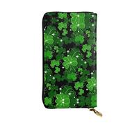 EZDLOWVBA St Patricks Day Leaves Print Women Wallets,Large Capacity Clutch Purse for Women Ladie Men Wallet Clearance Credit Card Holder Pu Handbag