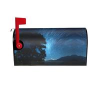 EZDLOWVBA Star Trail Print Waterproof Mailbox Cover Uv Resistant - Heavy Duty Outdoor Letter Box Protector For Fits Standard Uk/Eu Mailboxes 21" X 18", 25.5" X 21"