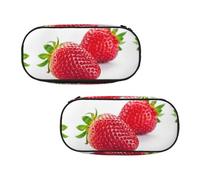 EZDLOWVBA Strawberry Print Pencil Cases Boys Girls Lovely Pencilcase with Zip Organizer for Students Pencil Case for Daughter Son Desk Pencil Pouch