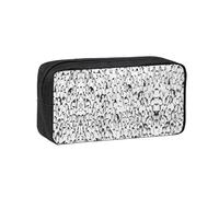 EZDLOWVBA Stylish Crowd of Penguins Pattern Print Pencil Case for Boys Girls Secondary School Pen Holder for Kids Girls Pen Pouch Pencil Bag Office College Stationery