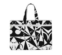 EZDLOWVBA Stylish Musical Note Pattern Print Canvas Tote Bag,Canvas Document Bag