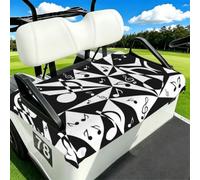 EZDLOWVBA Stylish Musical Note Pattern Print Golf Cart Seat Covers Club Car Seat Blanket Protector Golf Cart Accessory Decoration Fits Most Club Cars Golf Carts