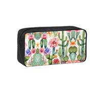 EZDLOWVBA Succulent Rose Print Portable Student Kids Pencil Case Pen Bag Durable Stationery Pouch,Capacity Bag Pouch Holder
