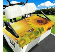 EZDLOWVBA Sunflower Butterfly Sunny Print Golf Cart Seat Covers Club Car Seat Blanket Protector Golf Cart Accessory Decoration Fits Most Club Cars Golf Carts