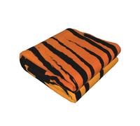EZDLOWVBA Tiger Stripe Print Fleece Throw Blanket For Couch Sofa Bed, Cozy Fuzzy Soft Lightweight Warm Blankets For All Seasons
