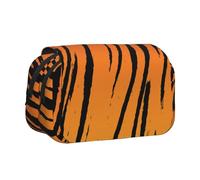 EZDLOWVBA Tiger Stripe Print Pencil Case Large Capacity Pen Pouch Pencil Bag with 2 Compartments Pen Holder Organizer Stationery Bag