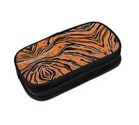 EZDLOWVBA Tiger Stripes Orange Pattern Print Pencil Cases Boys Girls Lovely Pencilcase with Zip Organizer for Students Pencil Case for Daughter Son Desk Pencil Pouch