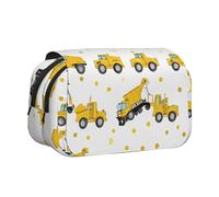 EZDLOWVBA Tractor Farming Print Pencil Case Large Capacity Pen Pouch Pencil Bag with 2 Compartments Pen Holder Organizer Stationery Bag