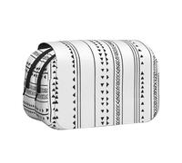 EZDLOWVBA Triangle Stripes Bohemian Pattern Print Pencil Case Large Capacity Pen Pouch Pencil Bag with 2 Compartments Pen Holder Organizer Stationery Bag