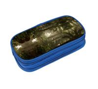 EZDLOWVBA Tropical Rainforest Print Pencil Cases Boys Girls Lovely Pencilcase with Zip Organizer for Students Pencil Case for Daughter Son Desk Pencil Pouch