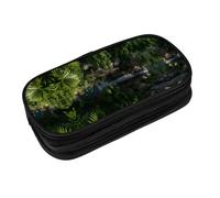 EZDLOWVBA Tropical Rainforest Waterfal Print Pencil Cases Boys Girls Lovely Pencilcase with Zip Organizer for Students Pencil Case for Daughter Son Desk Pencil Pouch