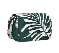 EZDLOWVBA Tropical Summer Hawaiian Flower Palm Leaves Print Pencil Case Large Capacity Pen Pouch Pencil Bag with 2 Compartments Pen Holder Organizer Stationery Bag