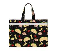 EZDLOWVBA Tuesday Party Print Canvas Tote File Bag Suitable For Studying, Traveling, Traveling, Commuting, Etc.