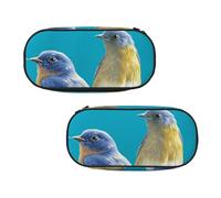 EZDLOWVBA Two Birds Print Pencil Cases Boys Girls Lovely Pencilcase with Zip Organizer for Students Pencil Case for Daughter Son Desk Pencil Pouch