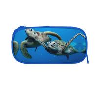 EZDLOWVBA Two Submarine Turtles Under The Sea Print Pencil Cases Boys Girls Lovely Pencilcase with Zip Organizer for Students Pencil Case for Daughter Son Desk Pencil Pouch