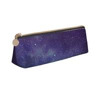 EZDLOWVBA Universe with Stars and Galaxy Interstellar Print Cute Pencil Case for Girls Boys,Leather Stationery Organizer Box School Office Supplies Case