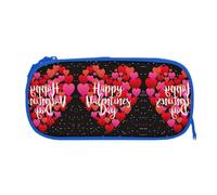 EZDLOWVBA Valentine's Heart Garden Print Pencil Cases Boys Girls Lovely Pencilcase with Zip Organizer for Students Pencil Case for Daughter Son Desk Pencil Pouch