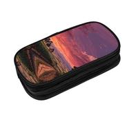EZDLOWVBA Vineyard Sunset Print Pencil Cases Boys Girls Lovely Pencilcase with Zip Organizer for Students Pencil Case for Daughter Son Desk Pencil Pouch