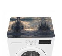 EZDLOWVBA Winter Wonderland Print Washer Dryer Dust Cover 23.6×19.69inch Washing Machine Top Protector Pads Non Slip Washing Machine Top Covers For Laundry Room