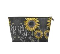 EZDLOWVBA You are My Sunflower Print Makeup Bag Cosmetic Bag for Purse Travel Make Up Organizer for Handbag,Waterproof Beauty Pouch for Women and Girls