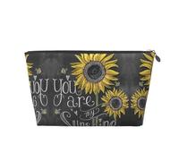 EZDLOWVBA You are My Sunflower Print Makeup Bag Cosmetic Bag for Purse Travel Make Up Organizer for Handbag,Waterproof Beauty Pouch for Women and Girls