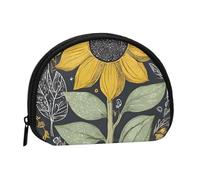 EZDLOWVBA You are My Sunflower Print Printed Mini Coin Purse with Zipper - Small Wallet for Women & Men, Compact Travel Money Organizer