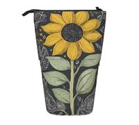 EZDLOWVBA You are My Sunflower Print Stationery Bag for Boys & Girls, Stand Pencil Holder, Zip Pencil Case, Telescopic Case, Students & Office Middle School