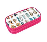 EZDLOWVBA You Make Me Happy Trailer Print Pencil Cases Boys Girls Lovely Pencilcase with Zip Organizer for Students Pencil Case for Daughter Son Desk Pencil Pouch