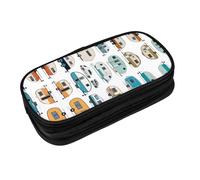 EZDLOWVBA You Make Me Happy Trailer Print Pencil Cases Boys Girls Lovely Pencilcase with Zip Organizer for Students Pencil Case for Daughter Son Desk Pencil Pouch