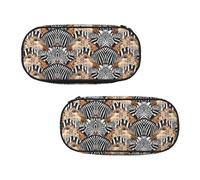 EZDLOWVBA Zebra and Giraffe Print Pencil Cases Boys Girls Lovely Pencilcase with Zip Organizer for Students Pencil Case for Daughter Son Desk Pencil Pouch
