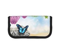 EZDLOWVBA Zen Design Butterfly Print Pencil Case for Student Teens Adults Pencil Bag Case Kids Pencil Box Storage Bags Girls Pen Pouch Big Capacity