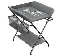 Ezebaby Foldable Baby Changing Table, 4-in-1 Multifunctional Diaper Changing Station, Portable Infant Care Table with Large Storage Bags & Racks, Waterproof Oxford Cloth Space-Saving Nursery Organizer